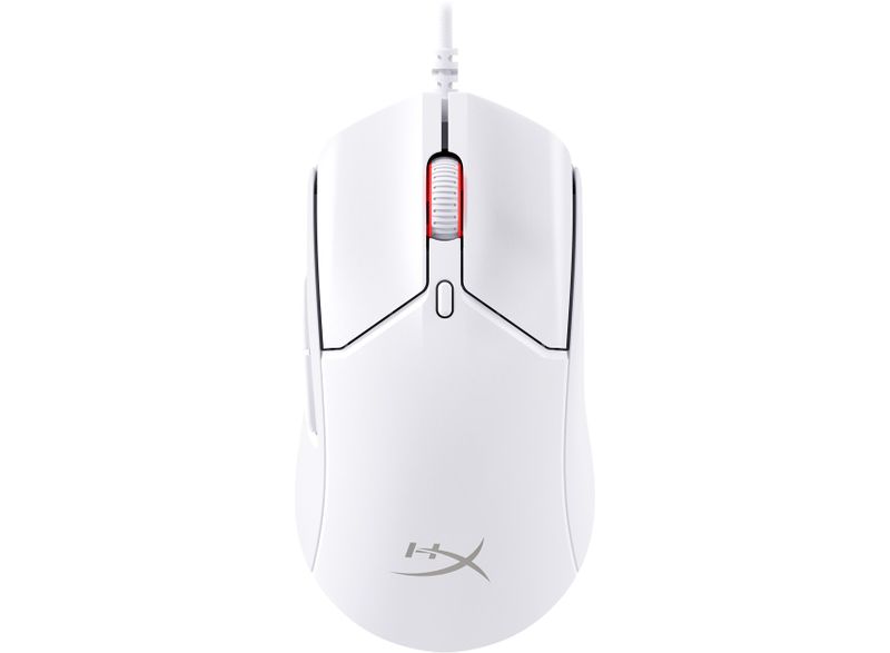 HyperX Pulsefire Haste 2/Herní/Optická/Pro praváky/26 000 DPI/Drátové USB-A/Bílá