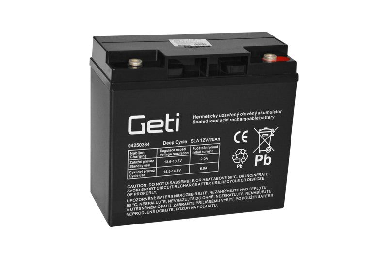 Baterie olověná 12V 20Ah GETI pro elektromotory