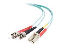 Síťový kabel - ST několik režimů (M) do multirežim LC (M) - 1 m - 1 m - optické vlákno - duplex - 50 / 125 mikron - OM3 - neobsahuje halogen - vodě - barva