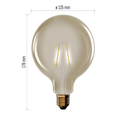 Žárovka LED E27 4,5 W G125 bílá teplá EMOS Z58032 Vintage