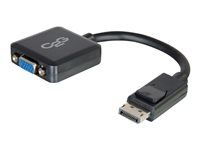 DP to VGA Adapter Converter - Black - M/F - Kabel DisplayPort - DisplayPort (M) do HD-15 (VGA) (F) - 20.32 cm - opatřený západkou - černá