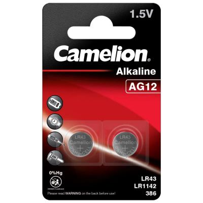 CAMELION Batérie alkalické AG12, LR43, 1,5V, 2ks