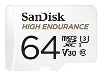 Paměťová karta flash (adaptér microSDXC na SD zahrnuto) - 64 GB - Video Class V30 / UHS-I U3 / Class10 - microSDXC UHS-I