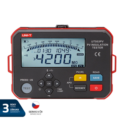 Tester izolačního odporu UNI-T UT503PV