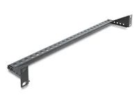 Delock - Stojanový panel pro usporádání kabelu - depth adjustable 40 - 90 mm - cerná - 1U - 19"