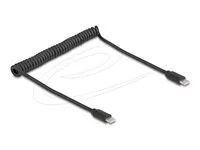 USB 2.0 Type-C Coiled Cable male to mal