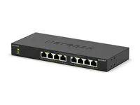 NETGEAR 300 Series GS308LP - Prepínac - základní - nerízený - 8 x 10/100/1000 (PoE+) - desktop, pro pripevnení na zed - PoE+ (60 W)