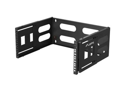 Skládací držák pro montáž na stěnu 19" 4U 497x400/240 černý lanberg