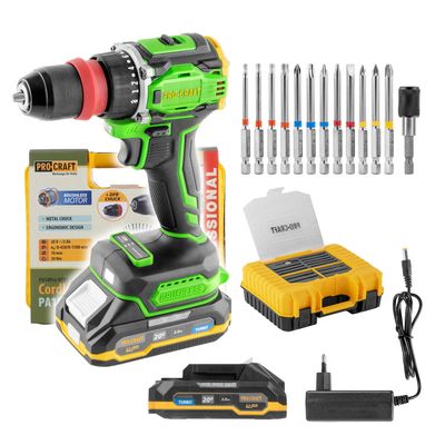 Šroubovák PROCRAFT PA18ProDFR2 + sada bitů