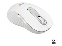 Myš - velká velikost - optický - 5 tlačítka - bezdrátový - 2.4 GHz, Bluetooth - USB přijímač Logitech Logi Bolt - bělavá