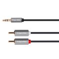 Kabel Jack 3.5mm stereo/2x Cinch 1m KRUGER & MATZ KM1218 Basic