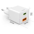 HAMA Rychlonabíječka, USB-C/A PD/QC 20W