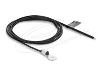 Delock - Kabel teplotního senzoru - kroužkový terminál M4 do obnažený drát - 1 m - plochý - cerná