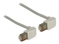 Patch kabel - RJ-45 (M) do RJ-45 (M) - 50 cm - SFTP - CAT 5e - lisovaný, 90° konektor - šedá