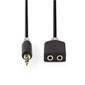 Kabel Jack 3,5mm konektor/Jack 3,5mm konektor 0,2m NEDIS CABW22100AT02