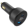 GEMBIRD Car Charger, Nabíječka USB/USB-C, 65W