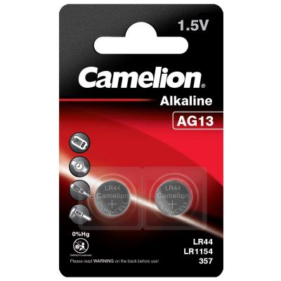 CAMELION Batérie alkalické AG13, LR44, 1,5V, 2ks
