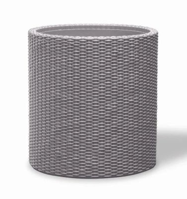 Květináč KETER Cylinder M Silver Grey