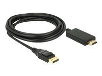 Kabel adaptéru - DisplayPort s piny (male) do HDMI s piny (male) - 3 m - trojnásobně stíněná kroucená dvoulinka - černá - pasivní