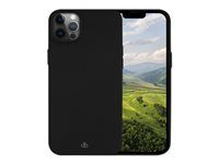 Zadní kryt pro mobilní telefon - silikon, recyklovaný plast - noční čerň - pro Apple iPhone 12, 12 Pro