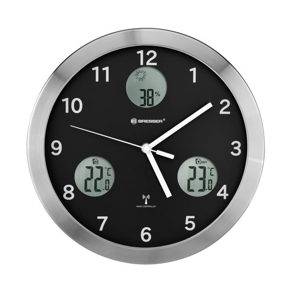 Nástěnné hodiny Bresser MyTime io 30 cm, černá