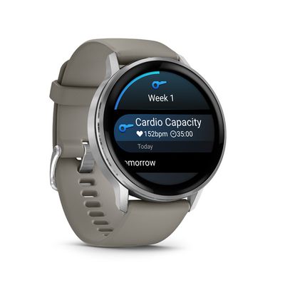 GARMIN VENU 4, Chytré hodinky, Silver + Gray 45