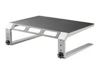 For up to 32" Monitor - Height Adjustable - Computer Monitor Riser - Steel and Aluminum (MONSTND) - Stojan - pro obrazovka - hliník, ocel - velikost obrazovky: 32" - na stůl