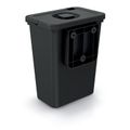 SYSTEMA BASIC FLAP černý odpadkový koš s víkem 10l