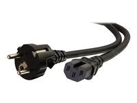 Prodlužovací šňůra - power CEE 7/7 (M) do IEC 60320 C15 - AC 250 V - 2 m - lisovaný - černá - Evropa