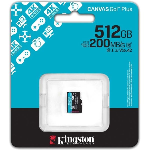 KINGSTON Micro SDXC CANVAS GO! Plus Gen4 512GB