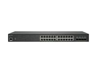 Přepínač - řízený - 24 x 10/100/1000 + 4 x 10 Gigabit SFP+ - Lze montovat do rozvaděče