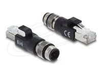 M12 Adapter D-coded 4 pin male to RJ45 p