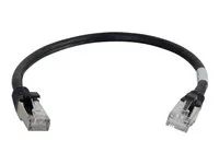 Patch kabel - RJ-45 (M) do RJ-45 (M) - 5 m - STP - CAT 6a - lisovaný, provedení bez hrbolků, licna - černá