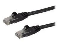Startech 2m CAT6 Ethernet Cable, 10 Gigabit Snagless RJ45 650MHz 100W PoE Patch Cord, CAT 6 10GbE UTP Network Cable w/Strain Relief, Black, Wiring is UL Certified/TIA - Category 6 - 24AWG (N6PATC2MBK) - Patch kabel - RJ-45 (M) do RJ-45 (M) - 2 m - UTP - CAT 6 - lisovaný, provedení bez hrbolku - cerná