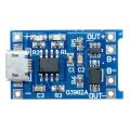 Nabíječka Li-Ion článku 1A s ochranou, modul s IO TP4056 (micro USB)