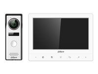 Sada video interkomu - IP interkomová stanice s monitorem - s fotoaparátem - bílá, stříbrná