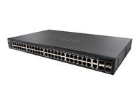 Cisco Small Business SG350X-48 - Prepínac - rízený - 48 x 1000Base-T + 2 x combo 10 Gigabit SFP+ + 2 x 10 Gigabit SFP+ - Lze montovat do rozvadece - repasováno