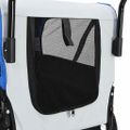 vidaXL Vozík pro domácí zvířata na kolo/ běh 2-v-1, šedo modrý