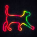 MANTA RGB CAT, LED Neon plexi dekorace
