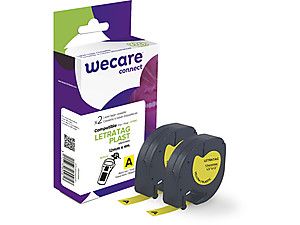 WECARE ARMOR páska kompatibilní s DYMO S0721620,Black/Yellow,2*12mm*4m