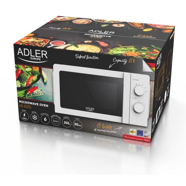 ADLER AD 6205, Mikrovlnná trouba, bílá