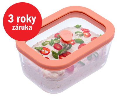 STATUS Viva skleněná vakuová dóza 0,5l 131100, lososová