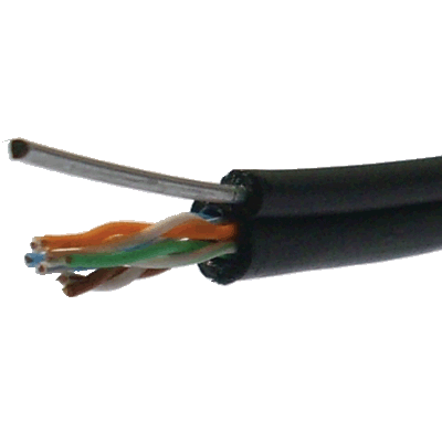 DATACOM UTP drát Cat5e 305m samonosný OUTDOOR blk