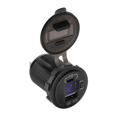 Nabíječka USB PEIYING PY-CHR0006 s QC a měřičem napětí