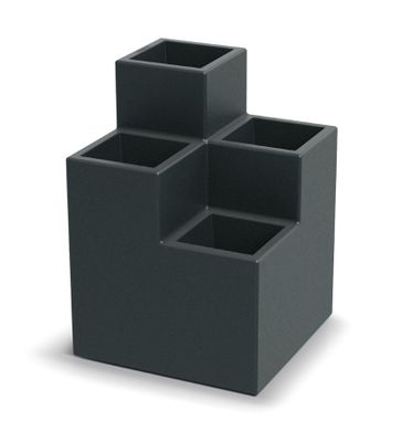 Květináč CUBLA STEPA QUATRO tmavošedý 58cm