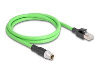 M12 Cable X-coded 8 pin male to RJ45 mal