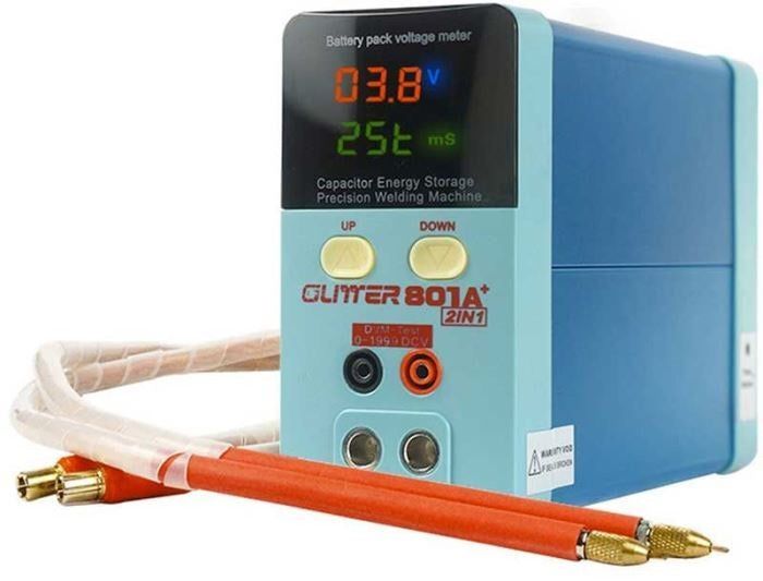 Bodová zváračka baterií GLITTER 801A+ s voltmetrem