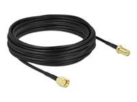 Prodlužovací šňůra pro anténu - RP-SMA zástrčka do RP-SMA se zdířkami (female) - 10 m - koaxiál - černá