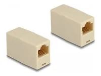 Adapter RJ45 jack to RJ45 jack UTP beige