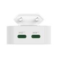 HAMA GaN, Rychlonabíječka, 2x USB-C PD/QC, 40W, bílá
